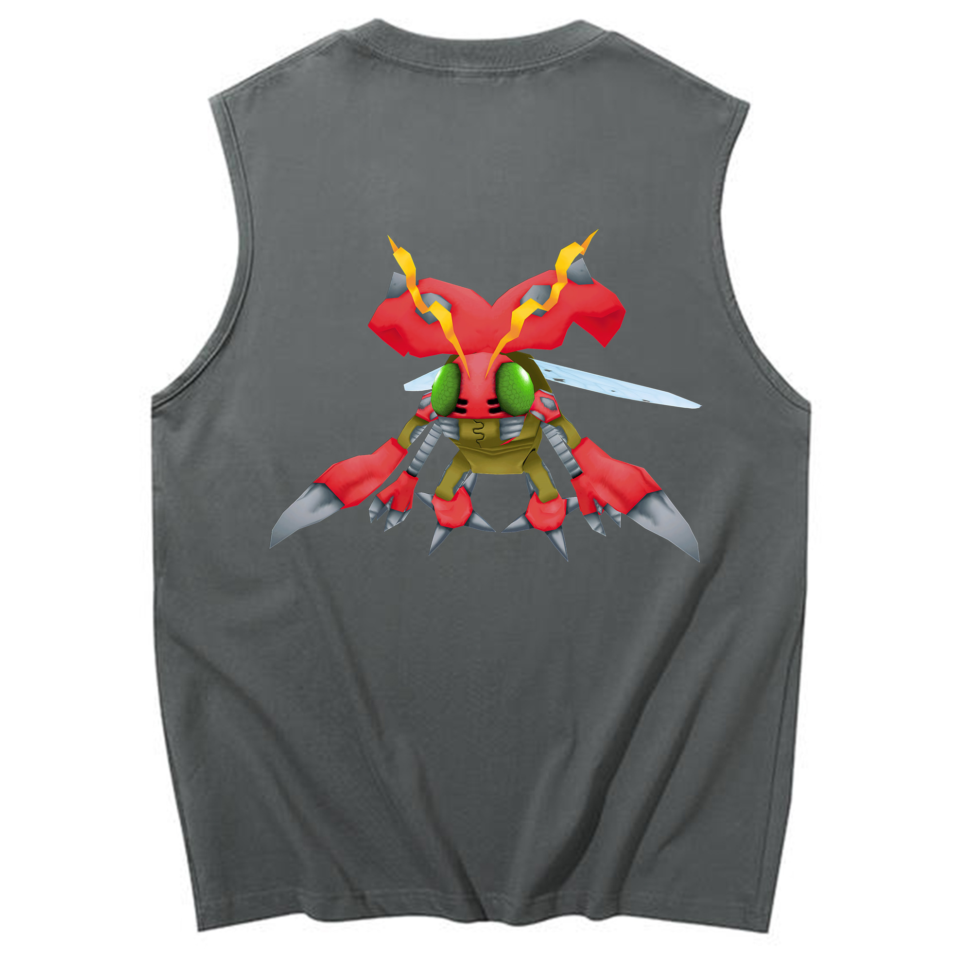 （画像用） Digimon デジタルモンスター/デジモン コットン100％タンクトップ（背面プリント）